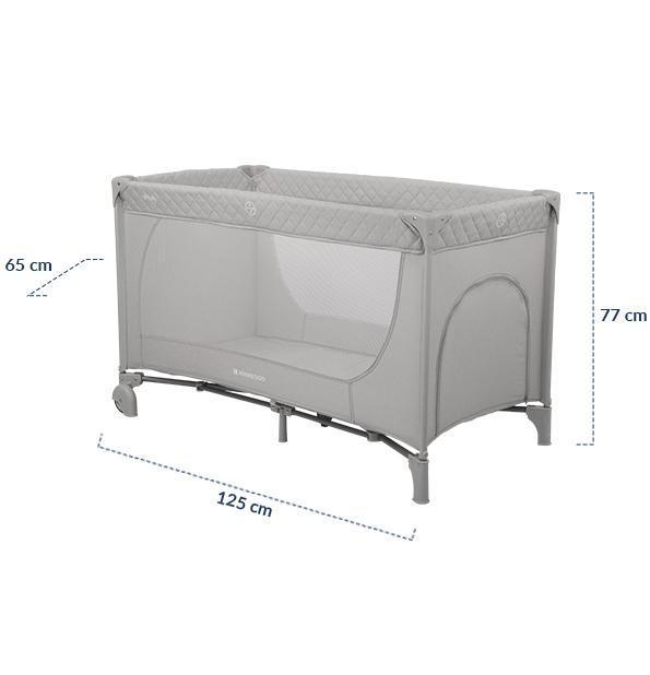 prenosivi krevetac za bebe KIKKA BOO MEDLEY grey tekstura materijala