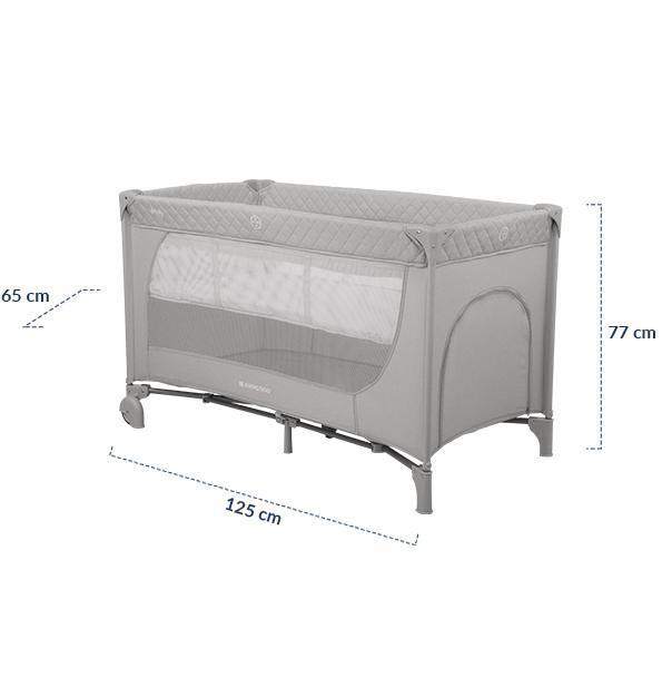 kikka boo krevetac medley grey za bebe tekstura materijala