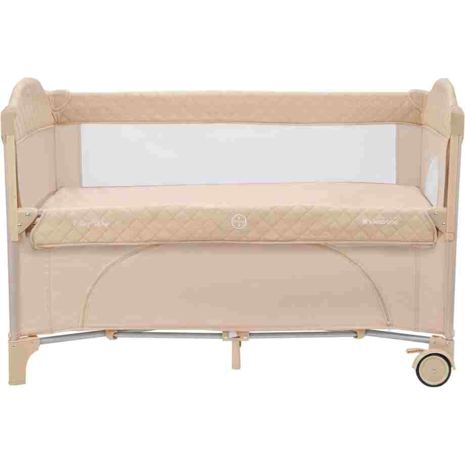Prenosivi krevetac II nivoa MILKY WAY sa rancem i spustajucom stranicom beige5