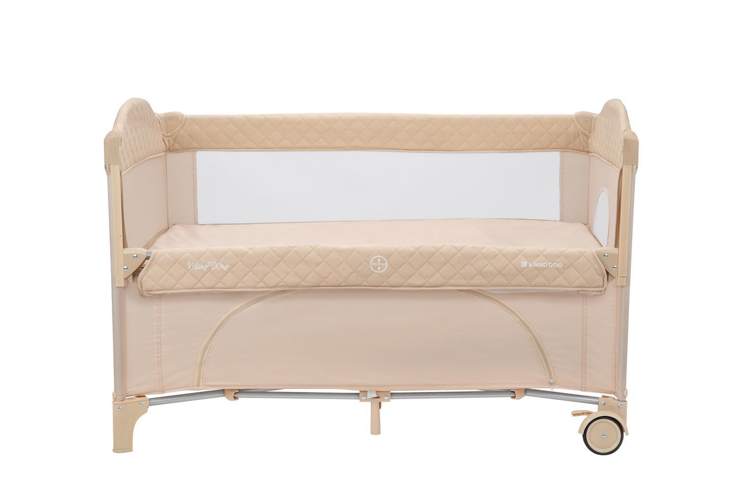 KIKKA BOO Krevetac MILKY WAY II nivoa sa rancem i spuštajućom stranicom beige