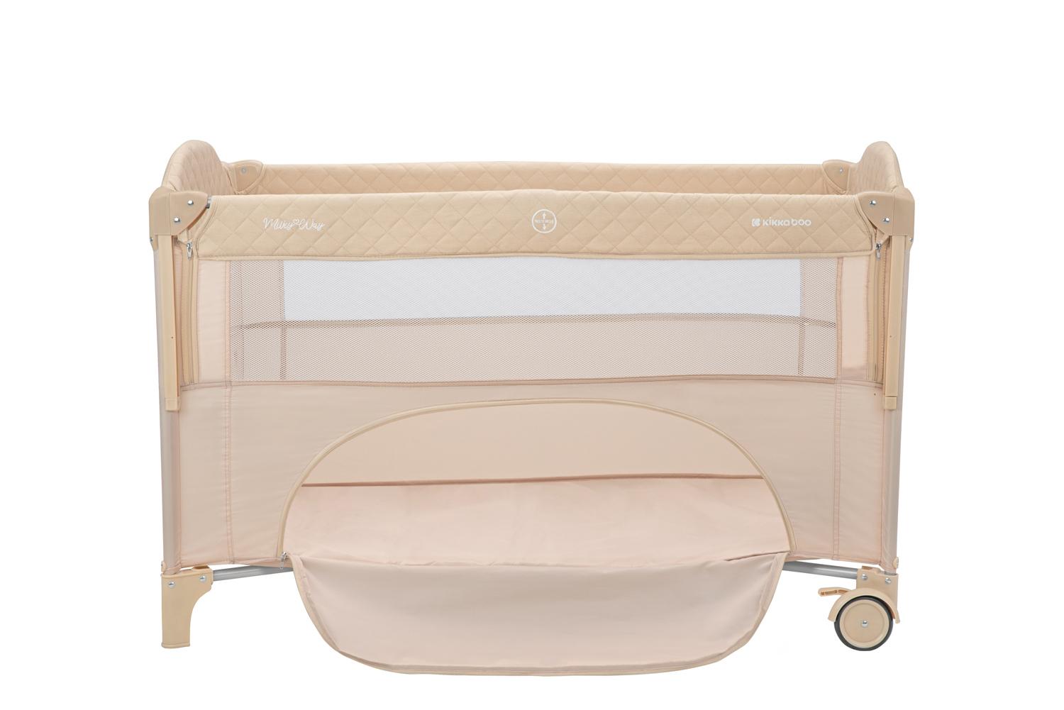 KIKKA BOO Krevetac MILKY WAY II nivoa sa rancem i spuštajućom stranicom beige