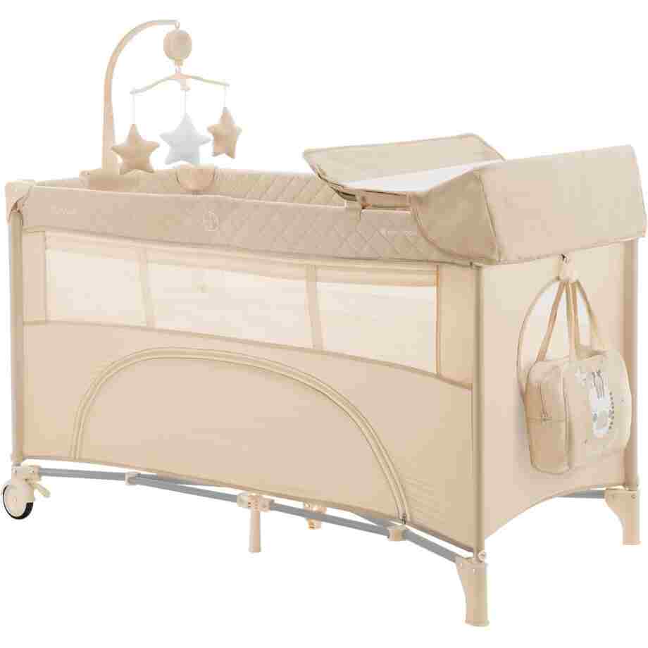 KIKKA BOO Krevetac NIGHTY NIGHT II nivoa sa rancem i pultom beige
