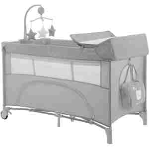 KIKKA BOO Krevetac NIGHTY NIGHT II nivoa sa rancem i pultom grey