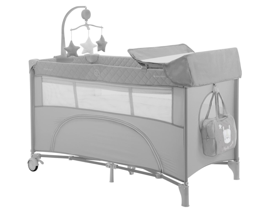 KIKKA BOO Krevetac NIGHTY NIGHT II nivoa sa rancem i pultom grey