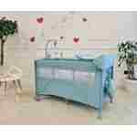 KIKKA BOO Krevetac NIGHTY NIGHT II nivoa sa rancem i pultom mint - Slika 7