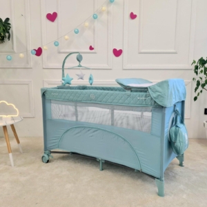 KIKKA BOO Krevetac NIGHTY NIGHT II nivoa sa rancem i pultom mint - Slika 7