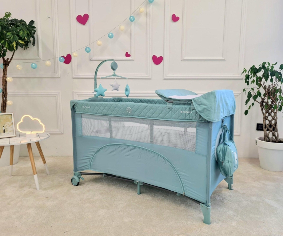 KIKKA BOO Krevetac NIGHTY NIGHT II nivoa sa rancem i pultom mint