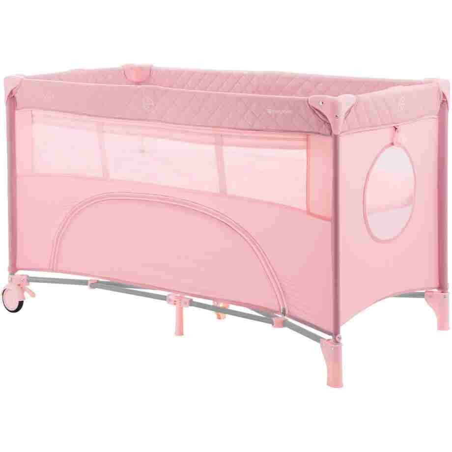 Prenosivi krevetac II nivoa NIGHTY NIGHT sa rancem i pultom pink1