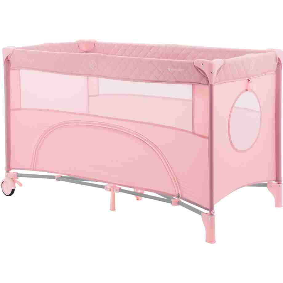 Prenosivi krevetac II nivoa NIGHTY NIGHT sa rancem i pultom pink2