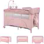 KIKKA BOO Krevetac NIGHTY NIGHT II nivoa sa rancem i pultom pink - Slika 7