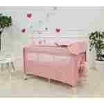 KIKKA BOO Krevetac NIGHTY NIGHT II nivoa sa rancem i pultom pink - Slika 9