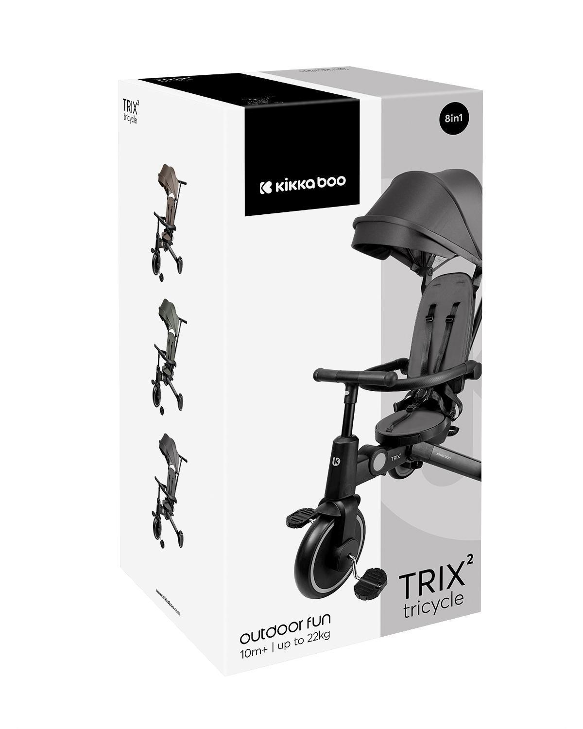 KIKKA BOO Tricikl TRIX 2 8in1 grey