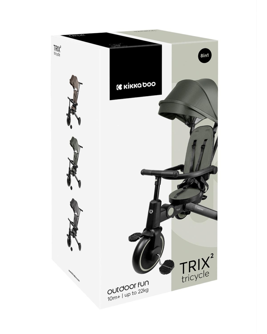 KIKKA BOO Tricikl TRIX 2 8in1 mint
