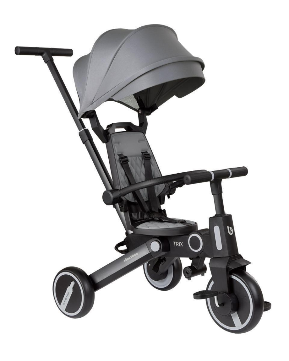 KIKKA BOO Tricikl TRIX 7in1 grey