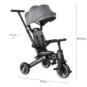 KIKKA BOO Tricikl TRIX 7in1 grey - Slika 10