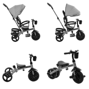 KIKKA BOO Tricikl XAMMY light grey - Slika 5