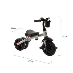 KIKKA BOO Tricikl XAMMY light grey - Slika 7