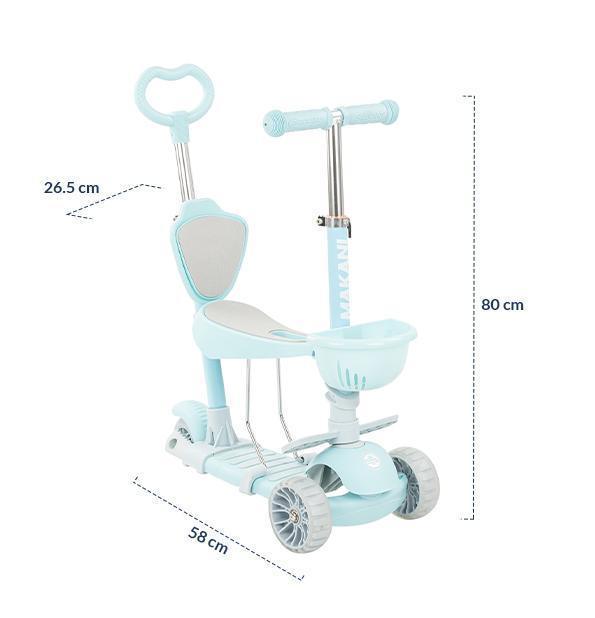 KIKKA BOO Trotinet Makani BONBON 4in1 do 50 kg Candy blue KIKKA BOO Trotinet Makani BONBON 4in1 do 50 kg Candy blue