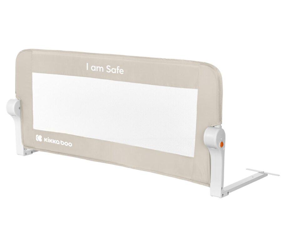 KIKKA BOO Zaštitna ogradica za krevetac I am Safe 102cm beige