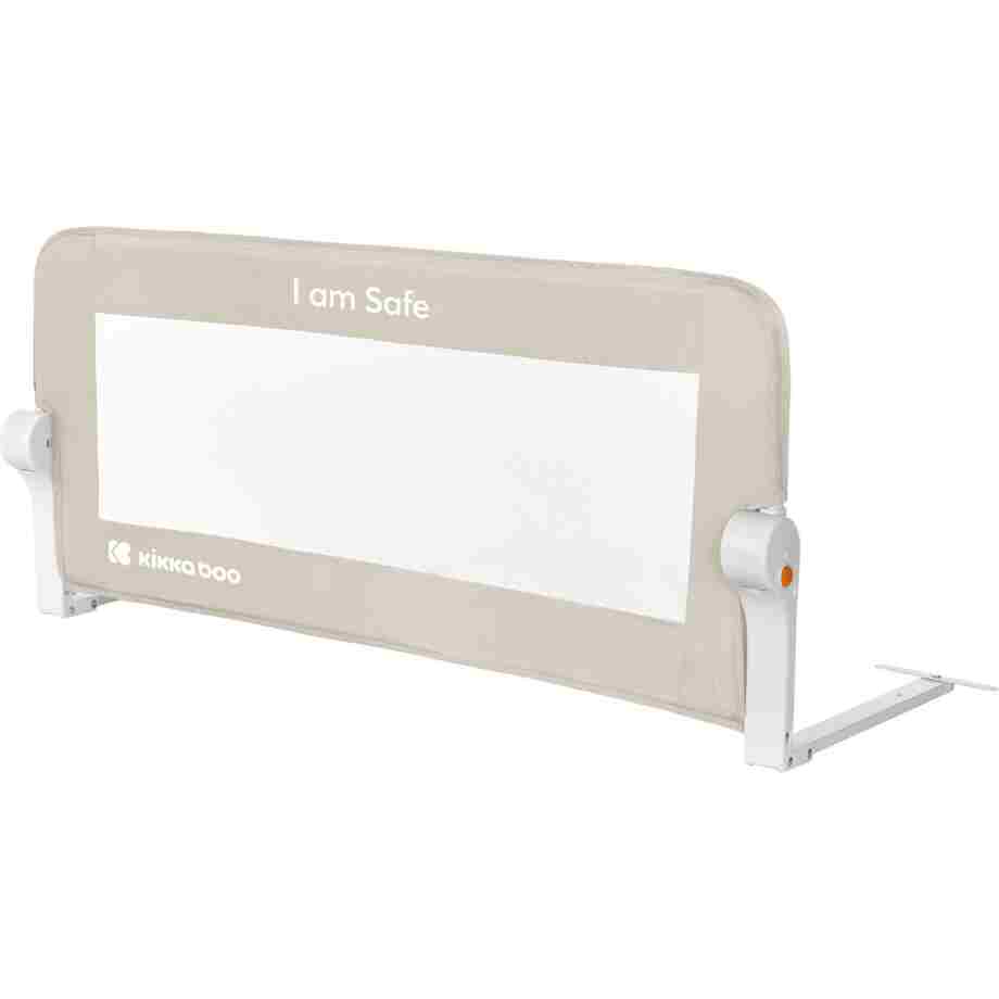KIKKA BOO Zaštitna ogradica za krevetac I am Safe 102cm beige