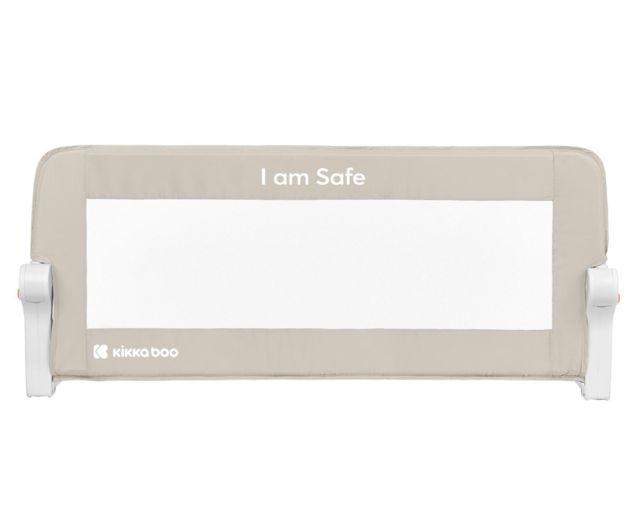 KIKKA BOO Zaštitna ogradica za krevetac I am Safe 102cm beige