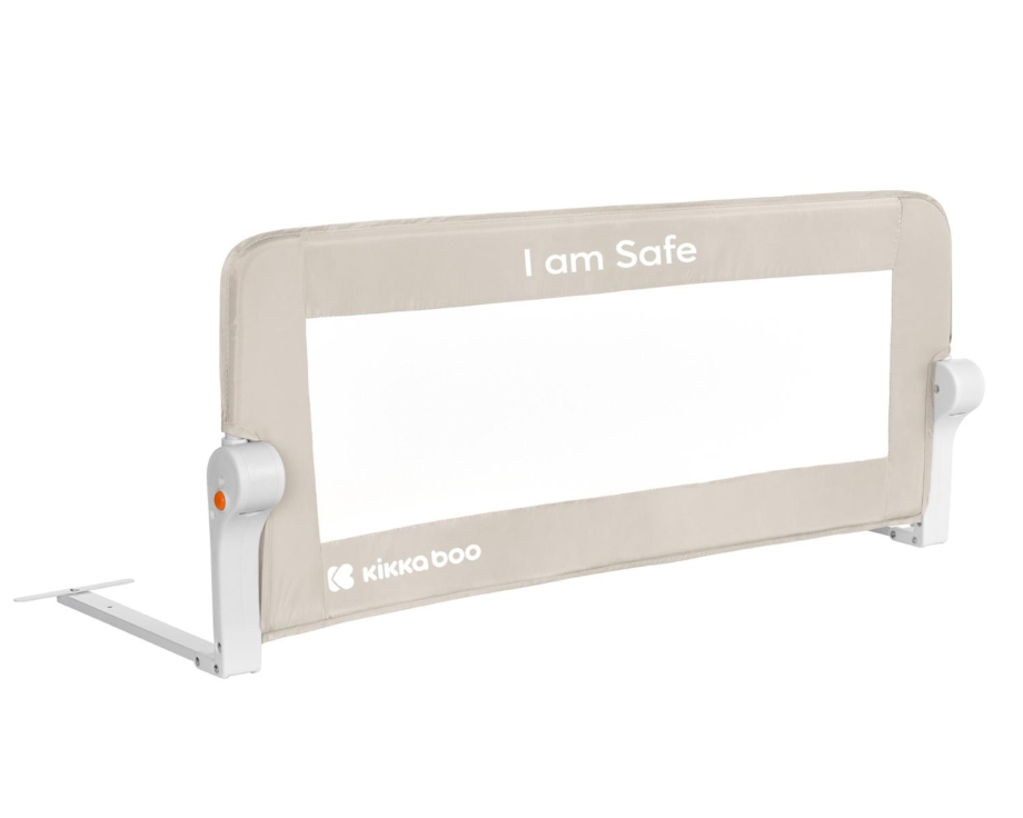 KIKKA BOO Zaštitna ogradica za krevetac I am Safe 102cm beige