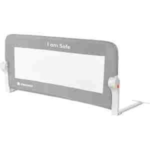KIKKA BOO Zaštitna ogradica za krevetac I am Safe 102cm grey