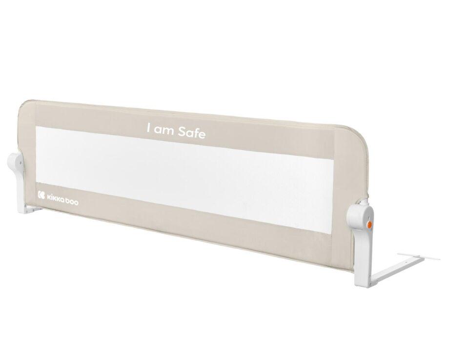 KIKKA BOO Zaštitna ogradica za krevetac I am Safe 150cm beige