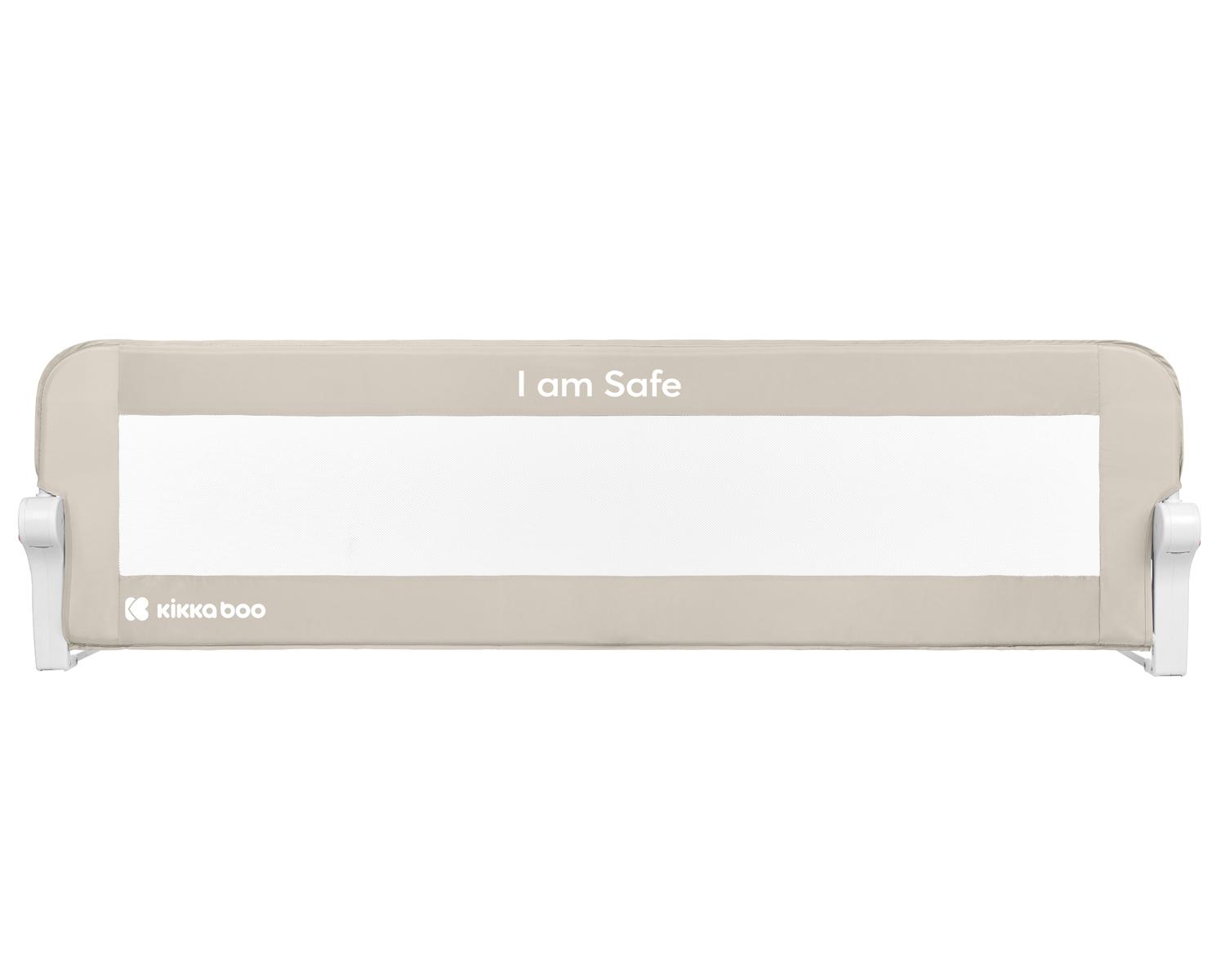 KIKKA BOO Zaštitna ogradica za krevetac I am Safe 150cm beige