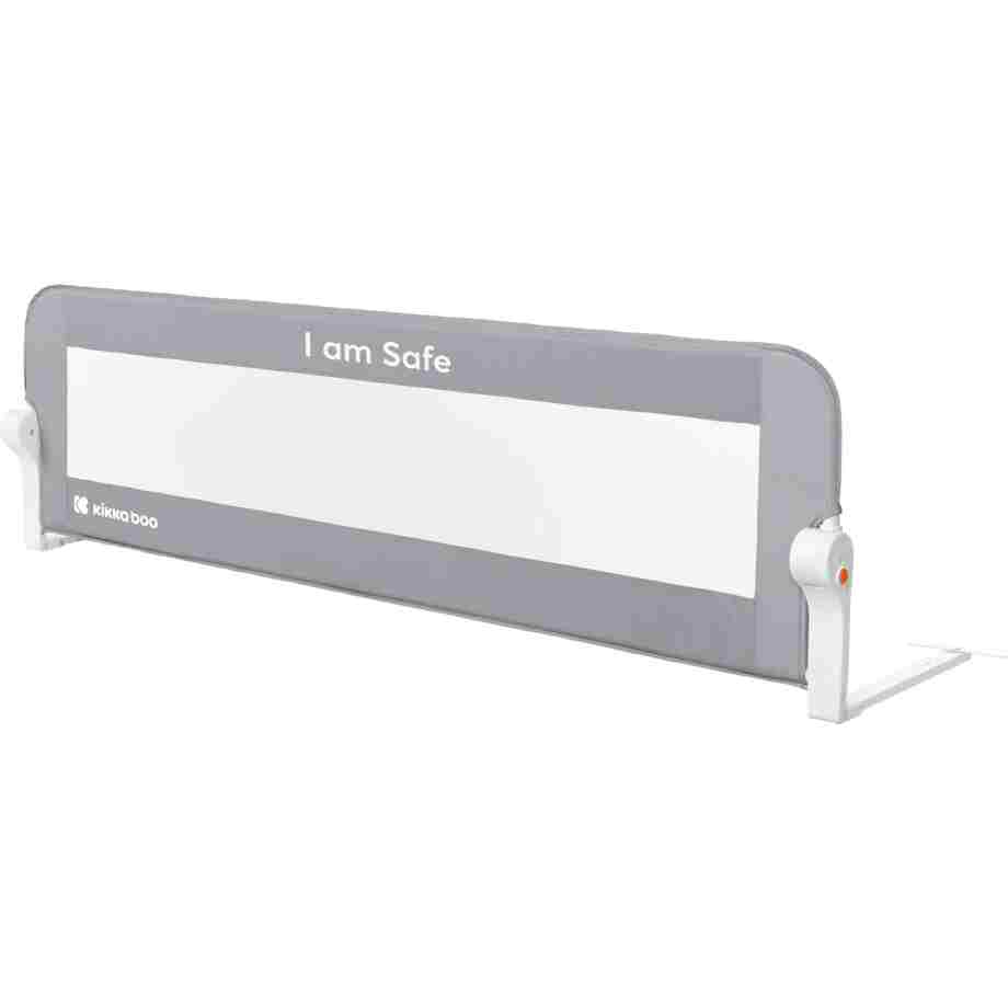 KIKKA BOO Zaštitna ogradica za krevetac I am Safe 150cm grey