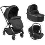Kolica LANAH black premium set 3in1 sa tvrdom korpom i autosedištem I-TRAIL I-SIZE black