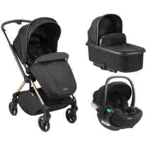 Kolica LANAH black premium set 3in1 sa tvrdom korpom i autosedištem I-TRAIL I-SIZE black