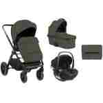 Kolica TIFFANY army green premium set 3in1 sa tvrdom korpom i autosedištem I-TRAIL I-SIZE black