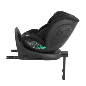 Autosedište 40-150 cm I-TWIST I-SIZE ISOFIX sa potpornom nogom dark grey - Slika 3