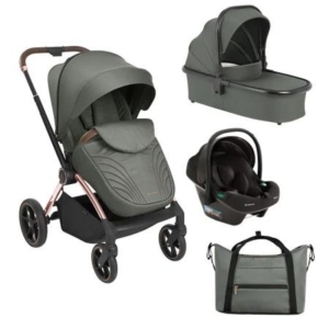 Kolica KARA grey premium set 3in1 sa tvrdom korpom i autosedištem I-TRAIL I-SIZE black