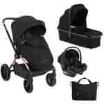 KIKKA BOO Kolica KARA black premium set 3in1 sa tvrdom korpom i autosedištem I-TRAIL I-SIZE black Kolica KARA black premium set 3in1 sa tvrdom korpom i autosedištem I-TRAIL I-SIZE black