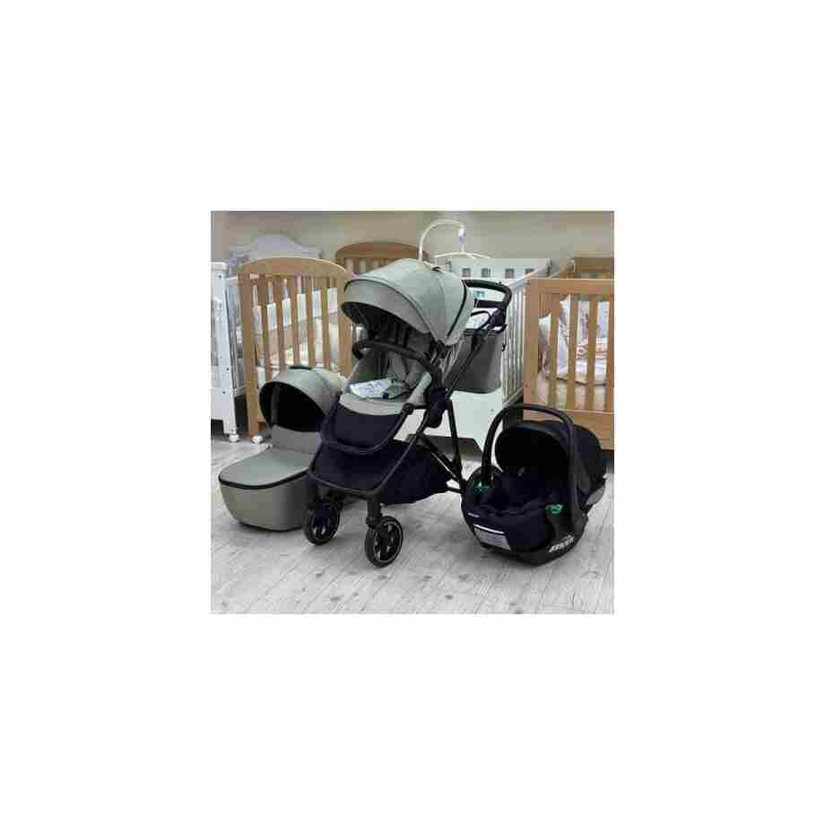 Kolica THEA army green premium set 3in1 sa tvrdom korpom i autosedištem I-TRAIL I-SIZE black