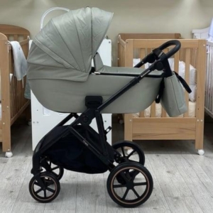 KIKKA BOO  Kolica THEA army green premium set 3in1 sa tvrdom korpom i autosedištem I-TRAIL I-SIZE black - Slika 2