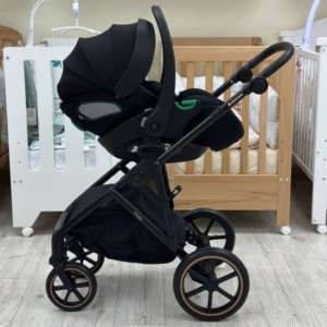 KIKKA BOO  Kolica THEA army green premium set 3in1 sa tvrdom korpom i autosedištem I-TRAIL I-SIZE black - Slika 4