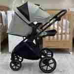 KIKKA BOO  Kolica THEA army green premium set 3in1 sa tvrdom korpom i autosedištem I-TRAIL I-SIZE black - Slika 5
