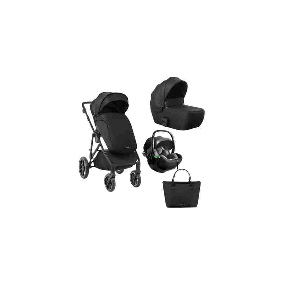 Kolica THEA black premium set 3in1 sa tvrdom korpom i autosedištem I-TRAIL I-SIZE black