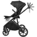 KIKKA BOO  Kolica THEA black premium set 3in1 sa tvrdom korpom i autosedištem I-TRAIL I-SIZE black - Slika 9