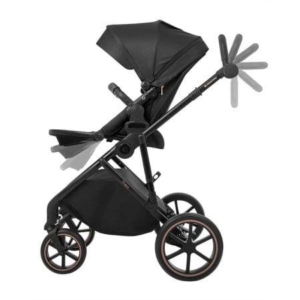 KIKKA BOO  Kolica THEA black premium set 3in1 sa tvrdom korpom i autosedištem I-TRAIL I-SIZE black - Slika 9