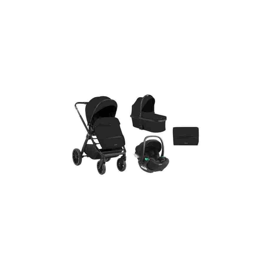 Kolica TIFFANY black premium set 3in1 sa tvrdom korpom i autosedištem I-TRAIL I-SIZE black