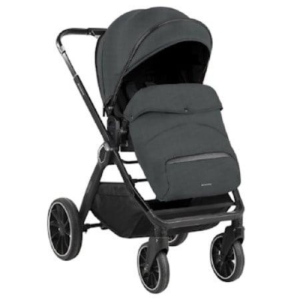 KIKKA BOO  Kolica TIFFANY dark grey premium set 3in1 sa tvrdom korpom i autosedištem I-TRAIL I-SIZE black - Slika 2