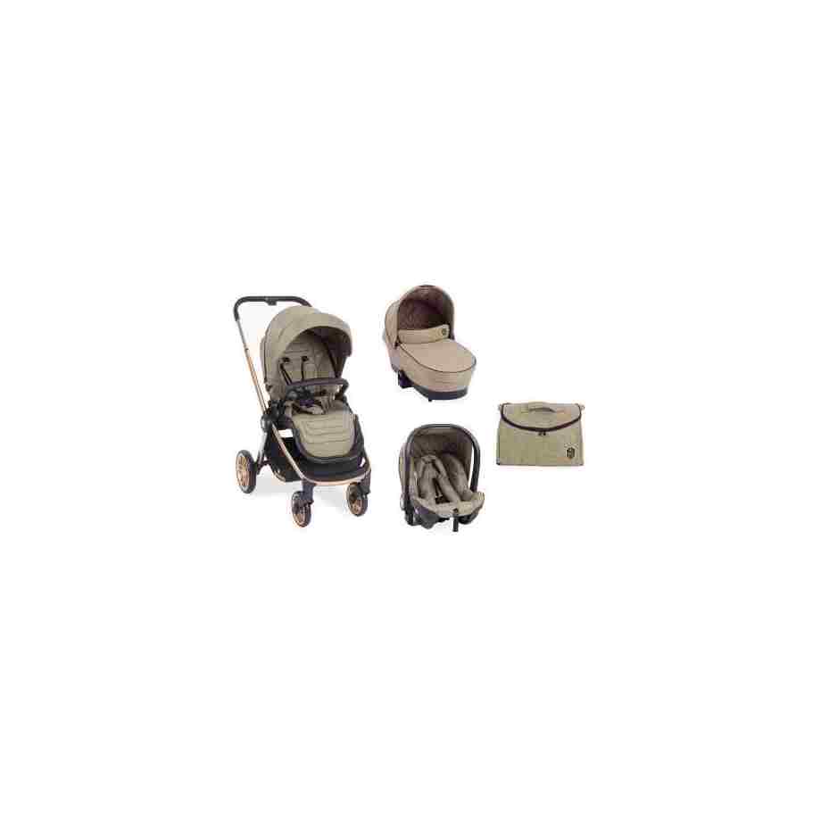 Kolica VICENZA premium beige set 3in1 sa tvrdom korpom i autosedištem