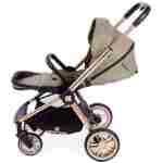 KIKKA BOO Kolica VICENZA premium beige set 3in1 sa tvrdom korpom i autosedištem - Slika 4