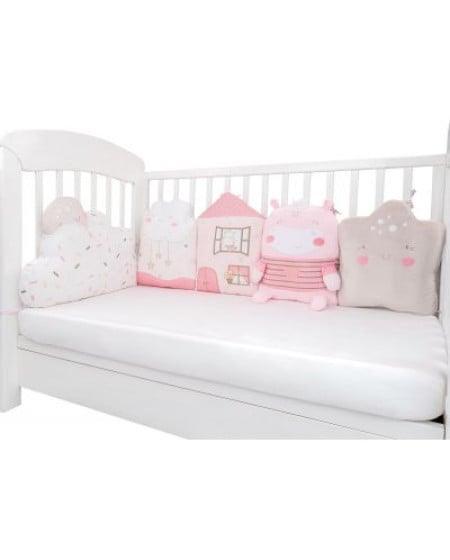 kikkaboo ogradica od plisanih jastuka set 5 pcs hippo dreams kkb10275 1745423