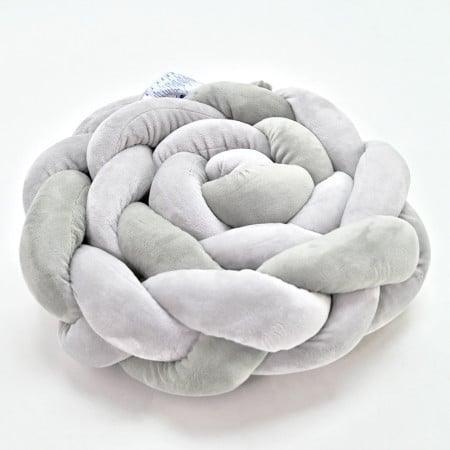 kikkaboo pletenica za krevetac trostruka 180 cm grey kkb51141 1562417