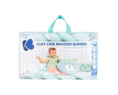 kikkaboo pletenica za krevetac trostruka 180 cm mint kkb51140 1562418